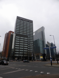 Buildings at the Churchillplein square