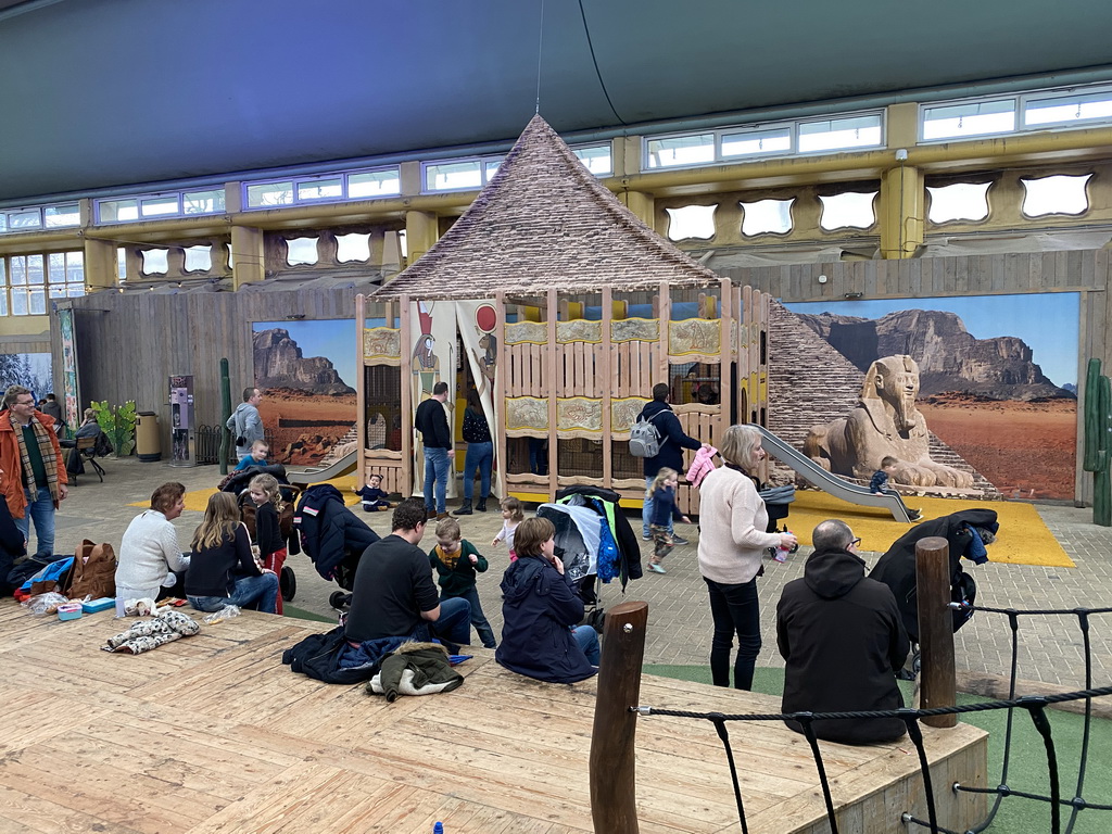 Egyptian house at the Biotopia playground in the Rivièrahal building at the Africa area at the Diergaarde Blijdorp zoo