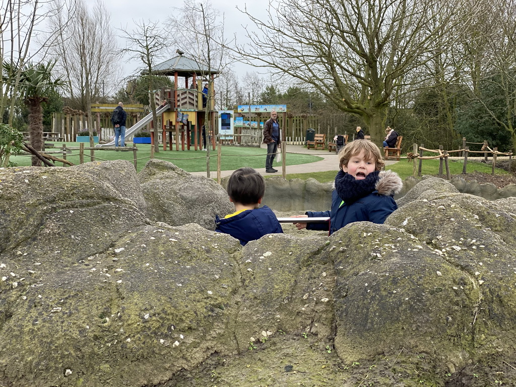 Max and his friend at the Prairie Dog enclosure at the North America area at the Diergaarde Blijdorp zoo