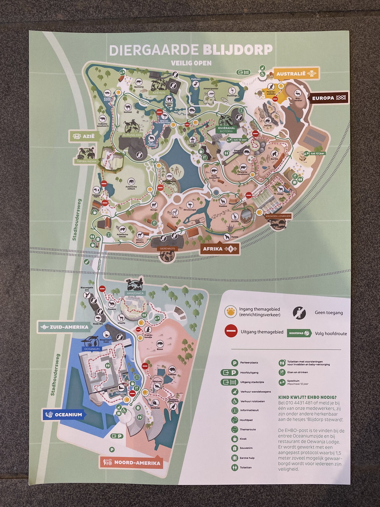 Map of the Diergaarde Blijdorp zoo