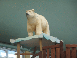 Statue of a Polar Bear at the Biotopia playground in the Rivièrahal building at the Africa area at the Diergaarde Blijdorp zoo