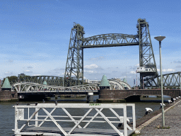 The Koninginnebrug and Koningshavenbrug bridges over the Koningshaven harbour, viewed from the front of the Villa Zebra museum at the Stieltjesstraat street