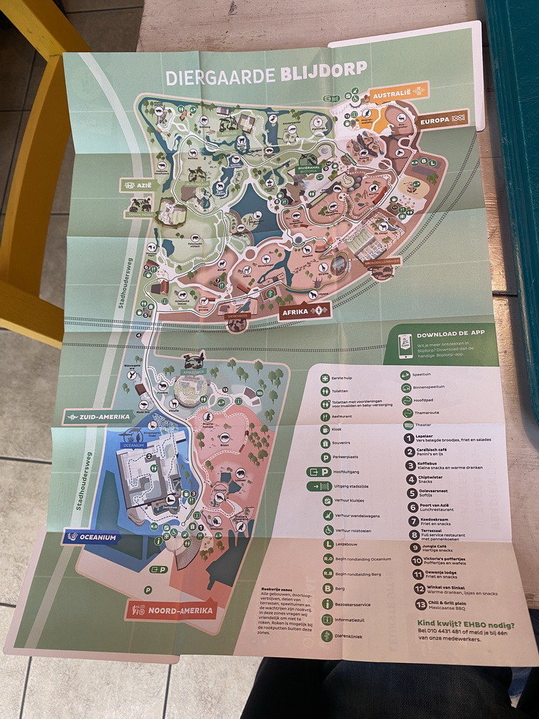 Map of the Diergaarde Blijdorp zoo