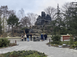 The Bergdierenrots rock with a Red Panda at the Himalaya Area at the Asia area at the Diergaarde Blijdorp zoo