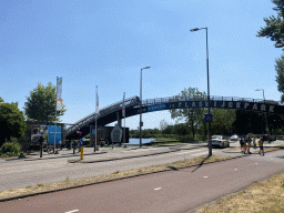 Pedestrian bridge over the Ringdijk street in front of the Plaswijckpark recreation park