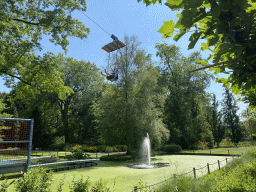 Zipline at the Wandelwijck area of the Plaswijckpark recreation park