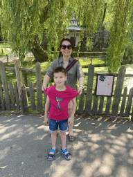 Miaomiao and Max in front of the Parakeet Aviary at the Dierenwijck area of the Plaswijckpark recreation park