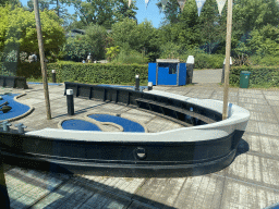 Minigolf course at the Dierenwijck area of the Plaswijckpark recreation park, viewed from the Speelkas building