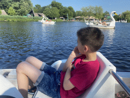 Max at the water cycle at the Speelwijck area of the Plaswijckpark recreation park