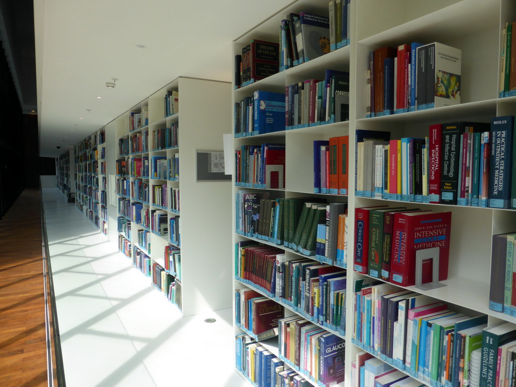 Book shelves at the Medical Library of the Erasmus MC hospital