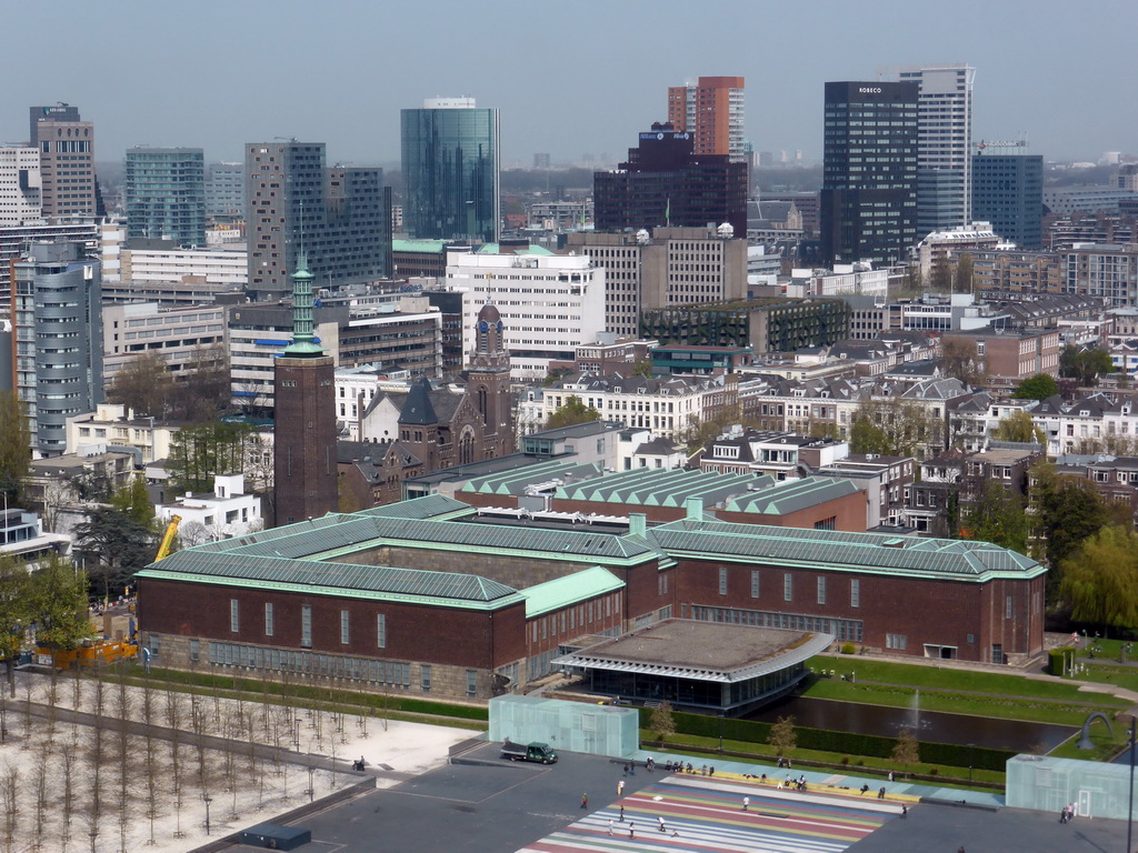 The Museumpark, the Museum Boijmans van Beuningen, the Chabot Museum and the Alminius conference center, viewed from the 17th floor of the tower of the Erasmus MC hospital