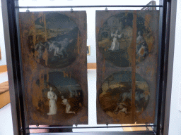 Back side of the diptych `Hell and the Flood` by Hieronymus Bosch, at the First Floor of the Museum Boijmans van Beuningen