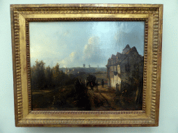 Painting `View on Montmartre` by Johan Barthold Jongkind, at the First Floor of the Museum Boijmans van Beuningen