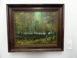 Painting `Poplars near Nuenen` by Vincent van Gogh, at the First Floor of the Museum Boijmans van Beuningen, with explanation