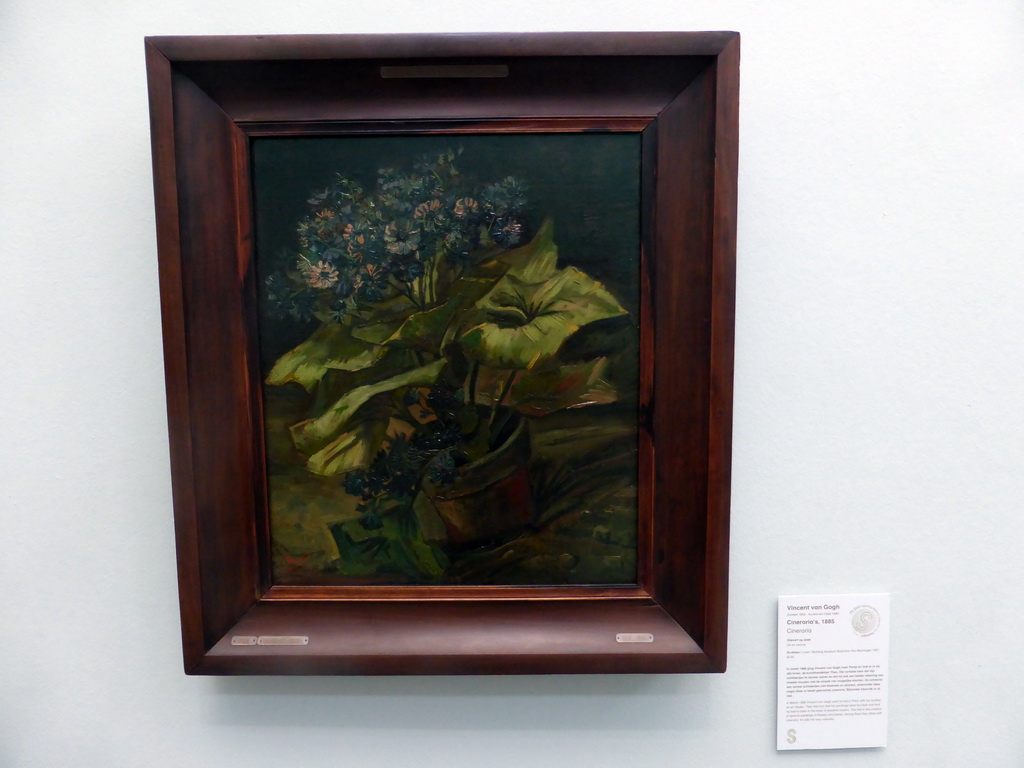 Painting `Cineraria` by Vincent van Gogh, at the First Floor of the Museum Boijmans van Beuningen