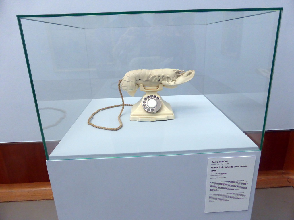 Piece of art `White Aphrodisiac Telephone` by Salvador Dalí, at the First Floor of the Museum Boijmans van Beuningen