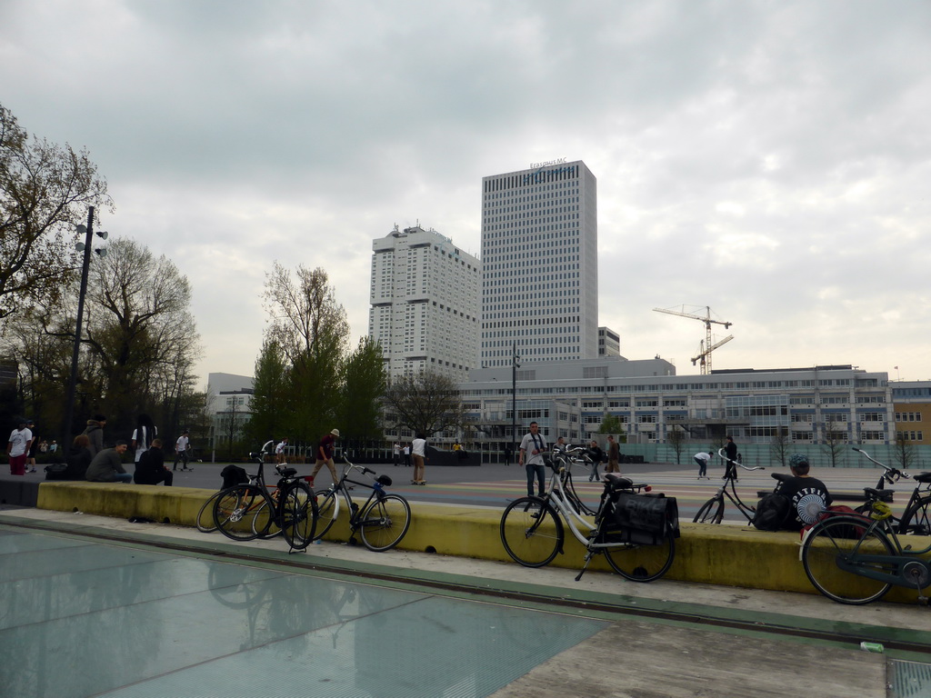 The Museumpark and the towers of the Erasmus MC hospital