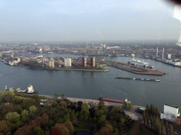 The Park, the Maashaven harbour and the Nieuwe Maas river, viewed from the Euroscoop platform of the Euromast tower