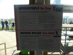 Information on the house rules of the `De Trap` staircase