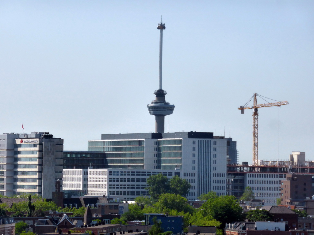 The Euromast tower, viewed from the roof of the Groothandelsgebouw building