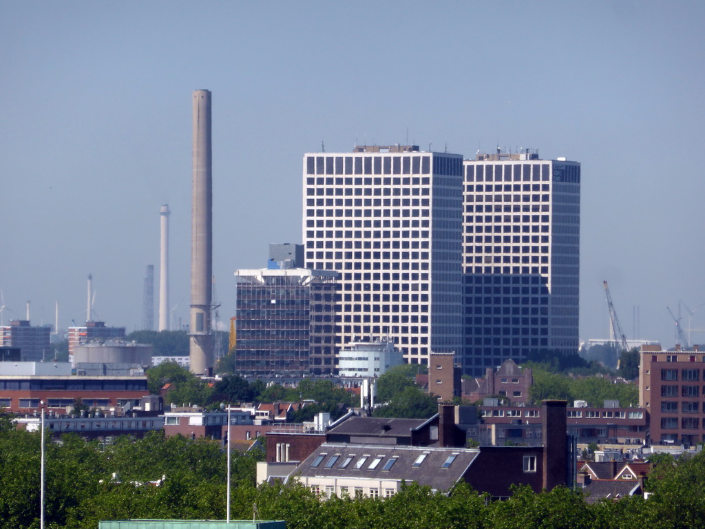 The Europoint buildings at the west side of the city, viewed from the roof of the Groothandelsgebouw building