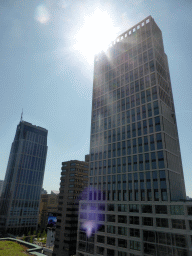 The Manhattan Hotel and the FIRST Tower, viewed from the roof of the Groothandelsgebouw building