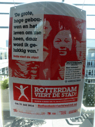 Information on the `Rotterdam viert de stad!` festival at the roof of the Groothandelsgebouw building