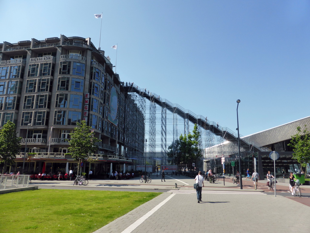 South side of the `De Trap` staircase leading from the Stationsplein square to the top of the Groothandelsgebouw building