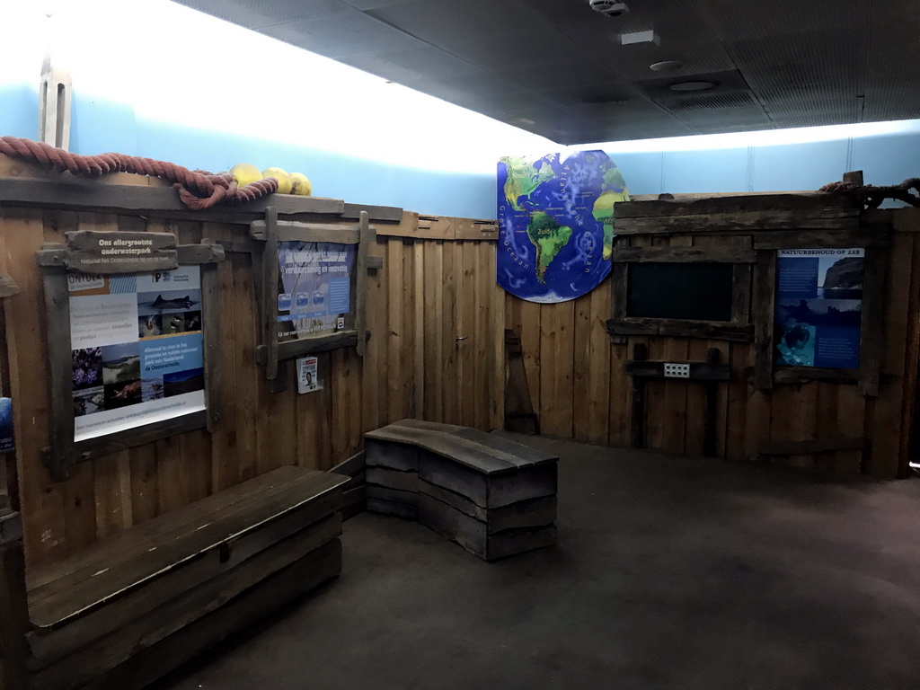 Exhibition on ocean wildlife conservation at the Oceanium at the Diergaarde Blijdorp zoo