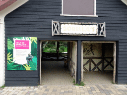 Entrance to the Western Lowland Gorilla enclosure at the Africa area at the Diergaarde Blijdorp zoo
