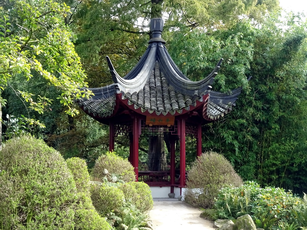 Pavilion at the Chinese Garden at the Asia area at the Diergaarde Blijdorp zoo