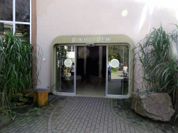 Entrance to the Dikhuiden section of the Rivièrahal building at the Africa area at the Diergaarde Blijdorp zoo