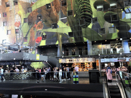 The Markthal building with its market stalls
