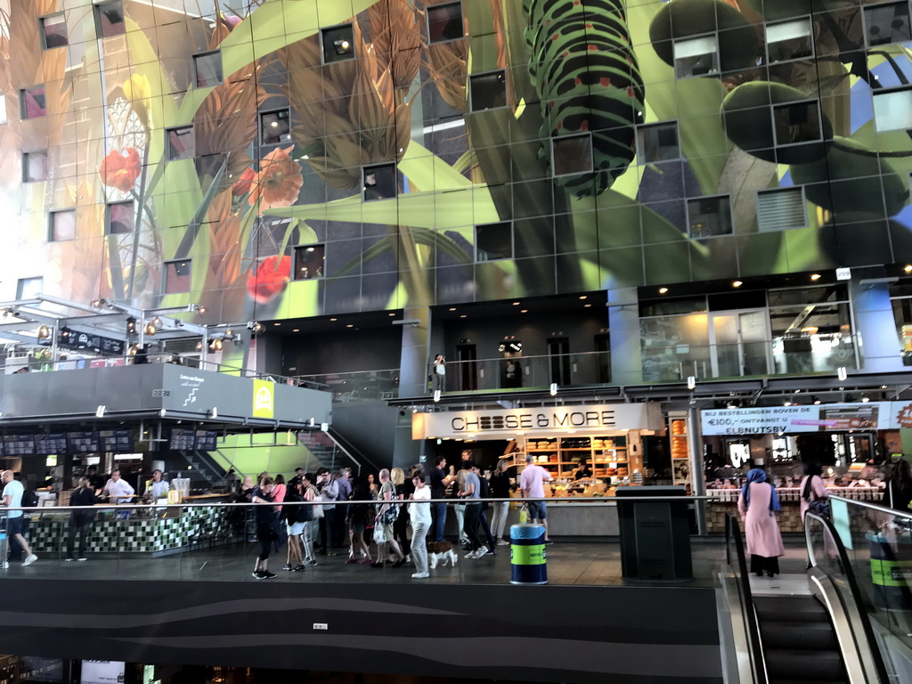 The Markthal building with its market stalls