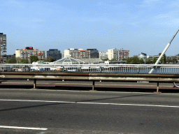 The BlueCity building at the Maasboulevard, viewed from the car on the Willemsbrug bridge