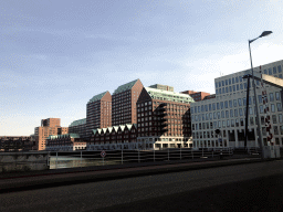 Buildings at the Spoorweghaven harbour, viewed from the car on the Stieltjesstraat street