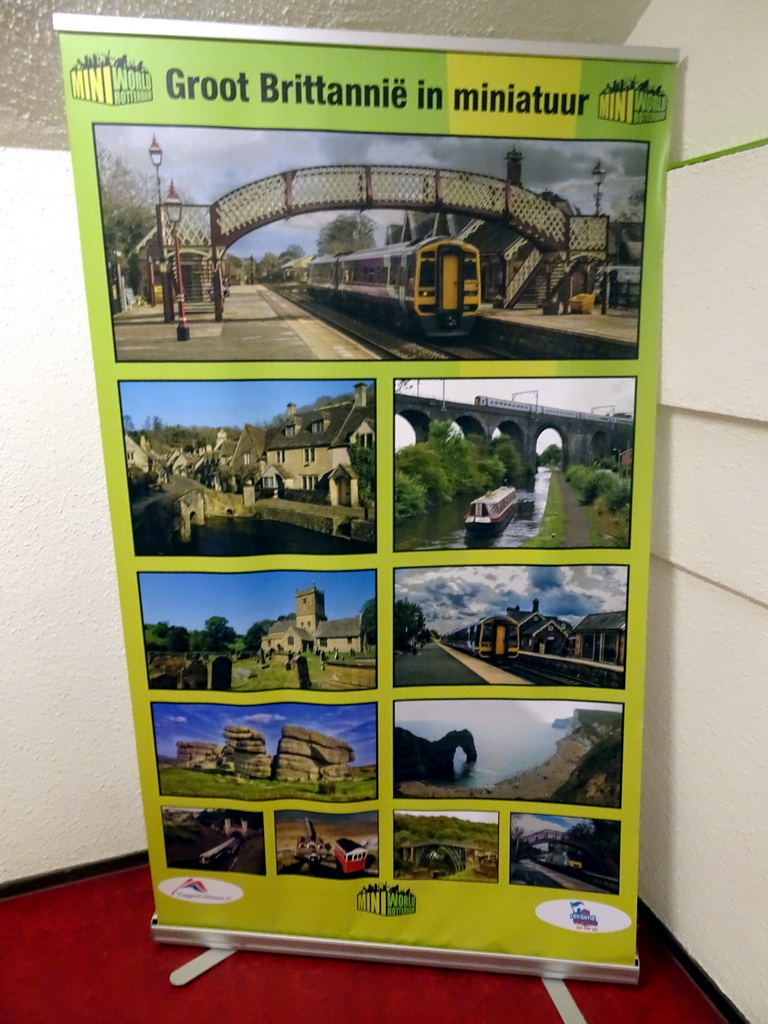 Poster on the Great Britain area in the basement of Miniworld Rotterdam