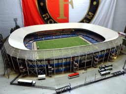 Scale model of `De Kuip`, the stadium of Feyenoord Rotterdam, at Miniworld Rotterdam