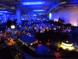 The Leckenzijl area at Miniworld Rotterdam, in the dark