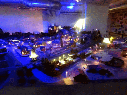 The Leckenzijl area at Miniworld Rotterdam, in the dark