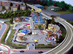 Scale model of a funfair at the Hooghburgt area at Miniworld Rotterdam
