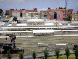 Scale model of the Dordrecht Railway Station at Miniworld Rotterdam