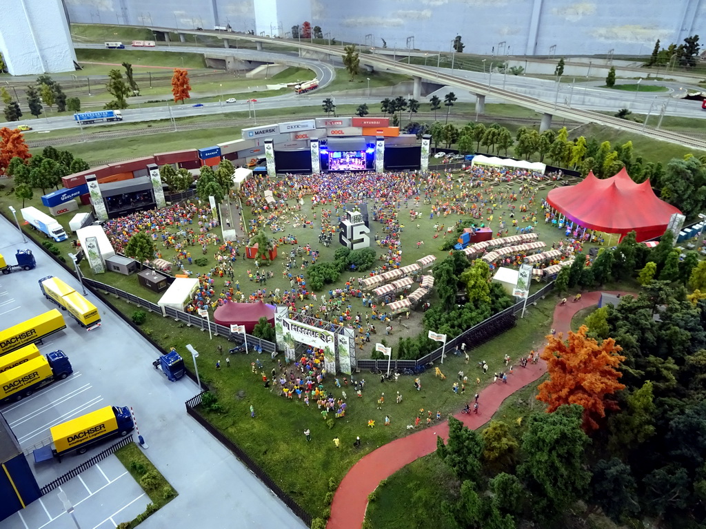 Scale model of the Metropolis Festival Rotterdam at Miniworld Rotterdam