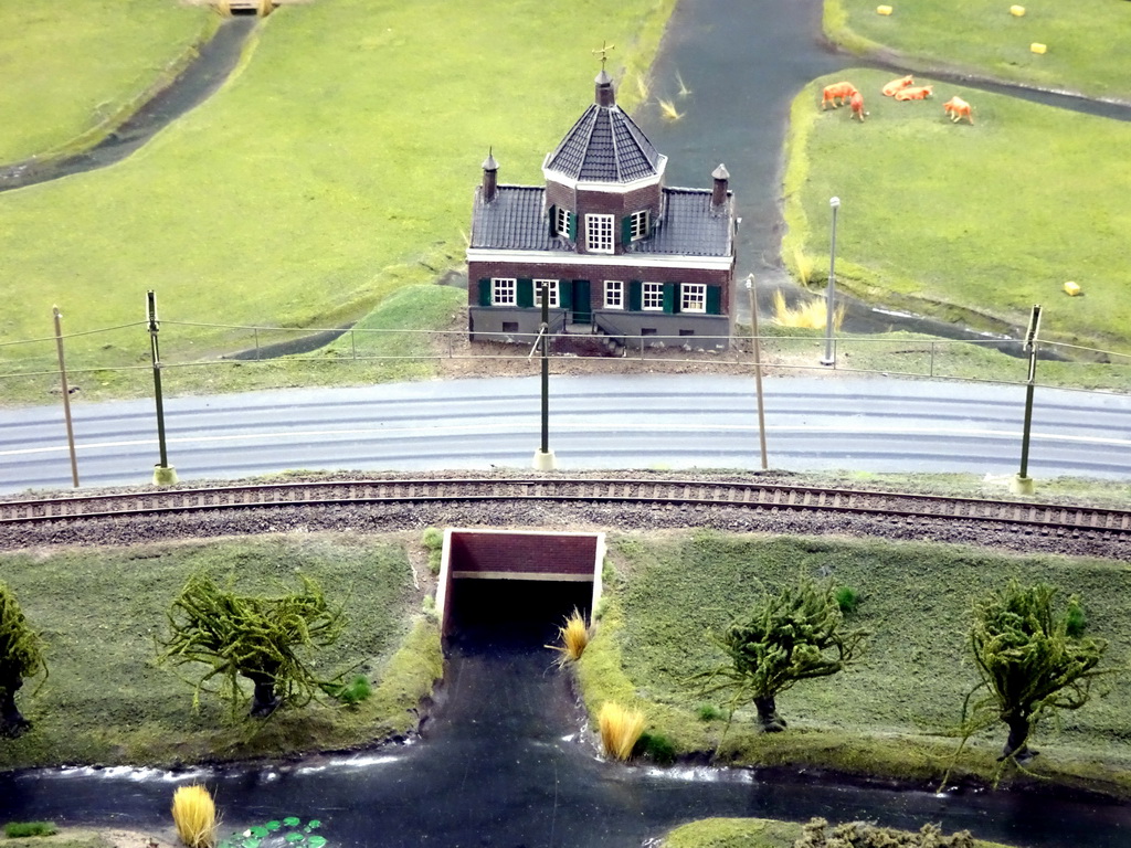 Scale model of the Oranjesluis sluice at Miniworld Rotterdam