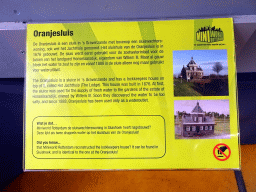 Explanation on the Oranjesluis sluice at Miniworld Rotterdam