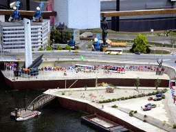 Scale model of the Boeg monument at the Maasboulevard at Miniworld Rotterdam
