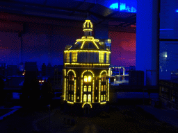 Scale model of the Water Tower The Esch at Miniworld Rotterdam, in the dark