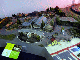 Scale model of the Diergaarde Blijdorp zoo at Miniworld Rotterdam, with explanation