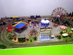 Scale model of a funfair at the Modelbouwatelier room at Miniworld Rotterdam
