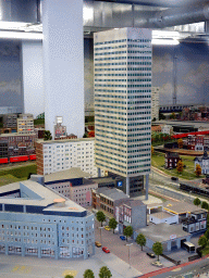 Scale model of the Hofpoort building at Miniworld Rotterdam